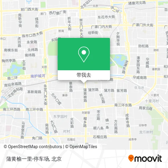 蒲黄榆一里-停车场地图