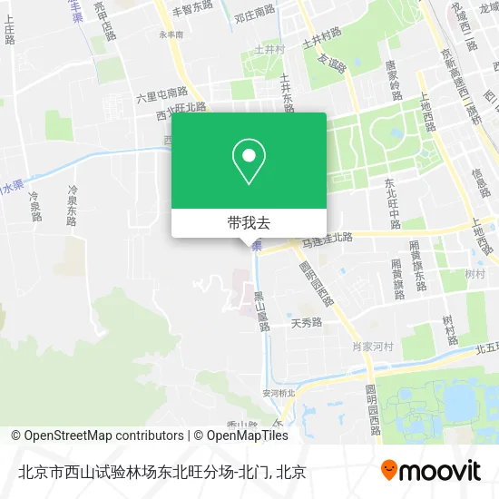 北京市西山试验林场东北旺分场-北门地图