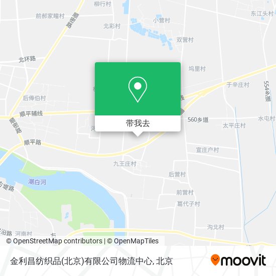 金利昌纺织品(北京)有限公司物流中心地图