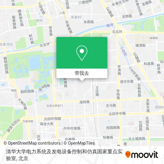 清华大学电力系统及发电设备控制和仿真国家重点实验室地图