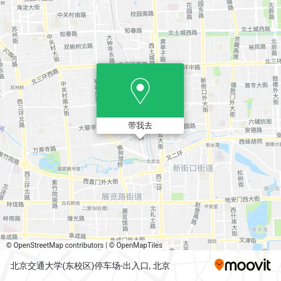 北京交通大学(东校区)停车场-出入口地图