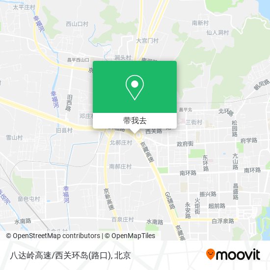 八达岭高速/西关环岛(路口)地图