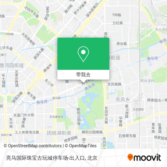 亮马国际珠宝古玩城停车场-出入口地图