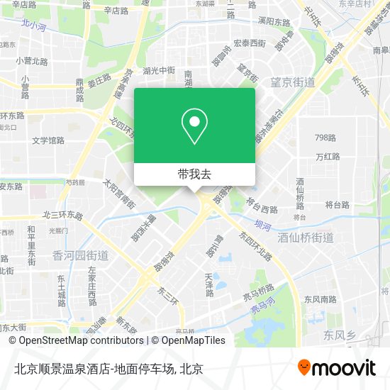 北京顺景温泉酒店-地面停车场地图