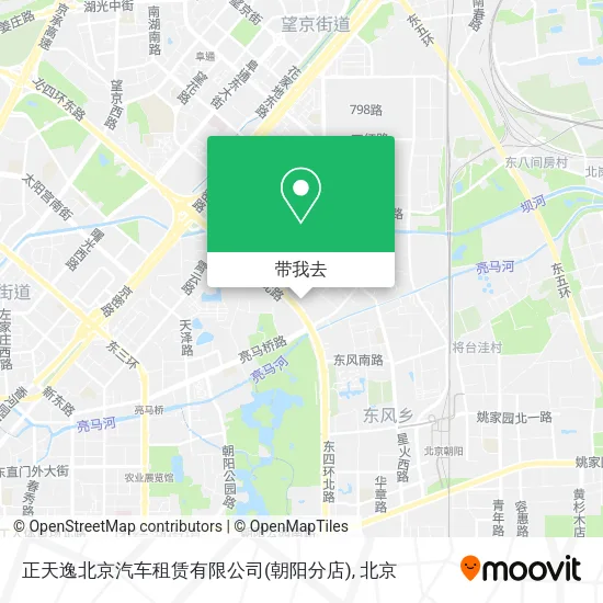 正天逸北京汽车租赁有限公司(朝阳分店)地图