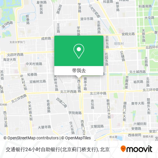 交通银行24小时自助银行(北京蓟门桥支行)地图