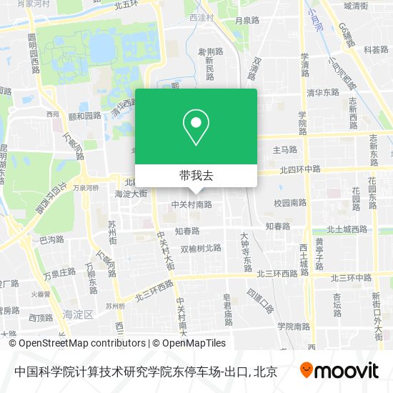 中国科学院计算技术研究学院东停车场-出口地图