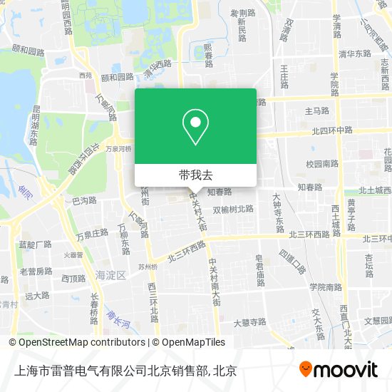 上海市雷普电气有限公司北京销售部地图