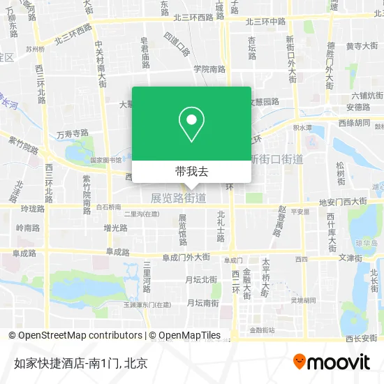 如家快捷酒店-南1门地图