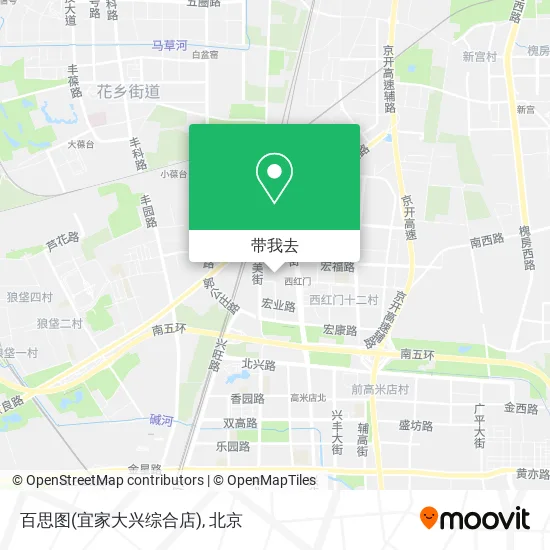百思图(宜家大兴综合店)地图