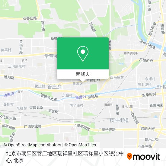 北京市朝阳区管庄地区瑞祥里社区瑞祥里小区综治中心地图