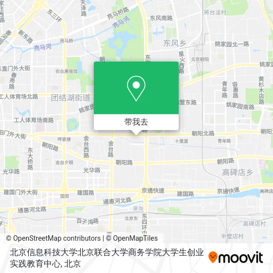 北京信息科技大学北京联合大学商务学院大学生创业实践教育中心地图
