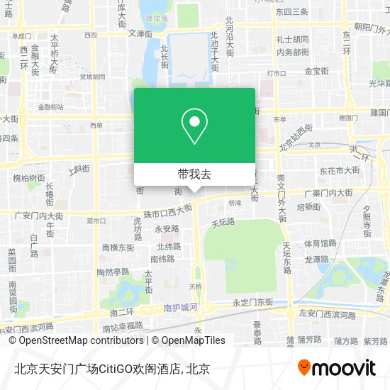 北京天安门广场CitiGO欢阁酒店地图