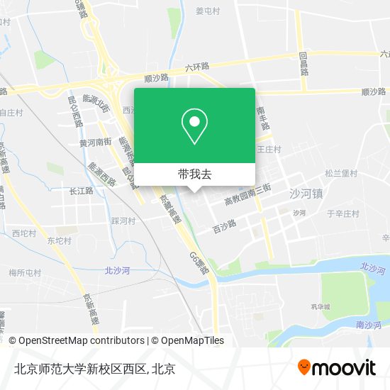 北京师范大学新校区西区地图