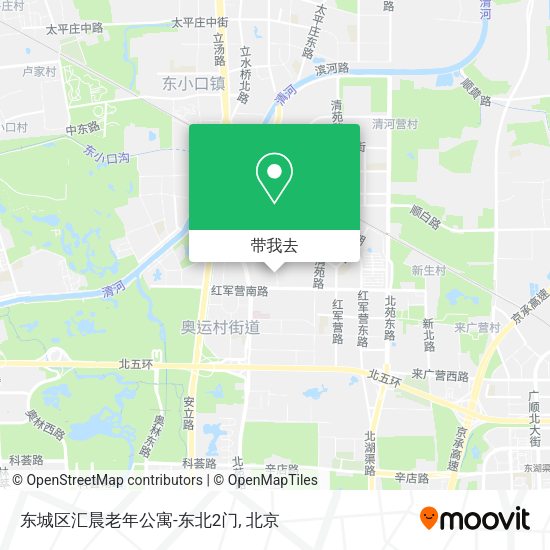 东城区汇晨老年公寓-东北2门地图