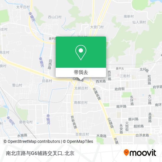 南北庄路与G6辅路交叉口地图