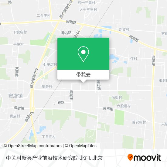 中关村新兴产业前沿技术研究院-北门地图