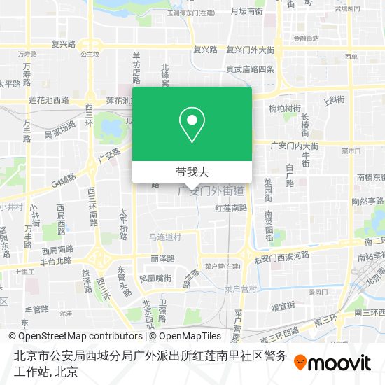 北京市公安局西城分局广外派出所红莲南里社区警务工作站地图