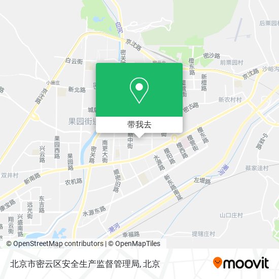 北京市密云区安全生产监督管理局地图