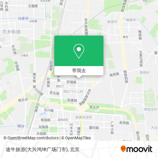 途牛旅游(大兴鸿坤广场门市)地图