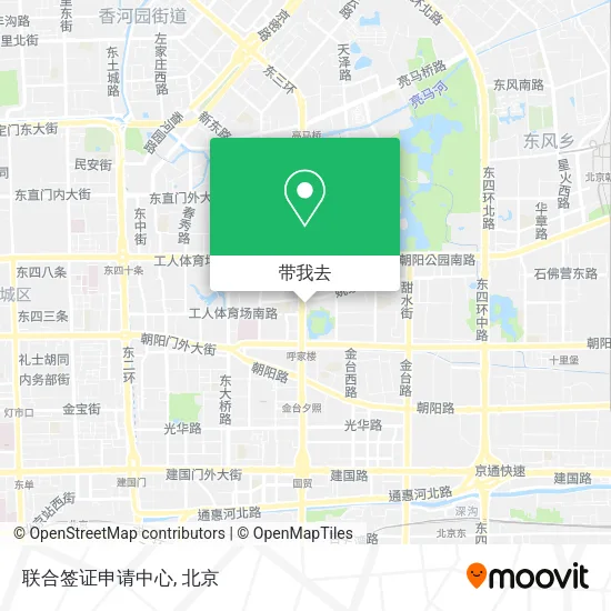 联合签证申请中心地图