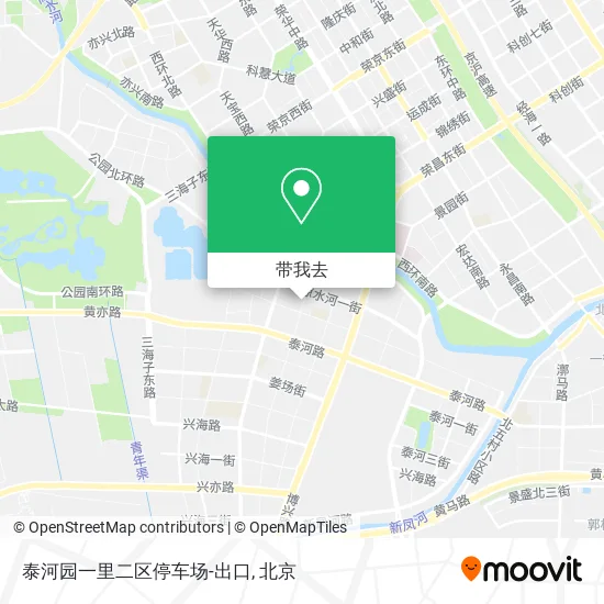 泰河园一里二区停车场-出口地图