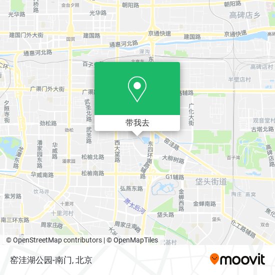 窑洼湖公园-南门地图