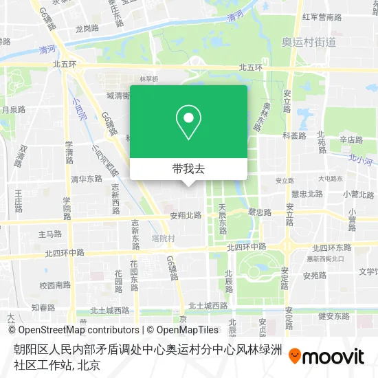 朝阳区人民内部矛盾调处中心奥运村分中心风林绿洲社区工作站地图
