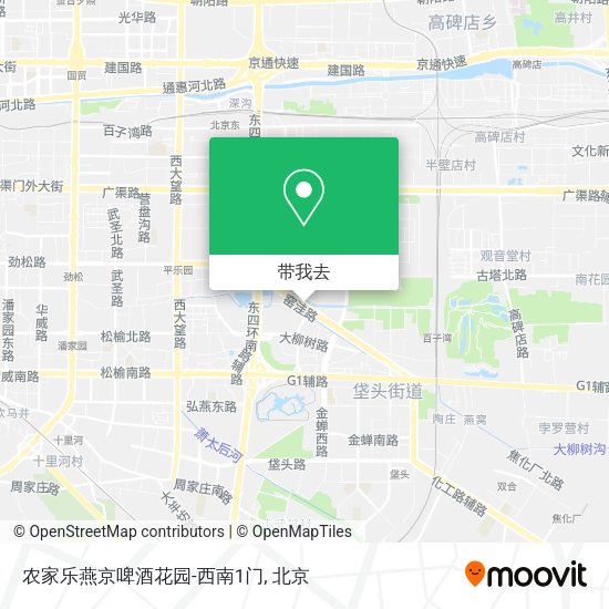 农家乐燕京啤酒花园-西南1门地图