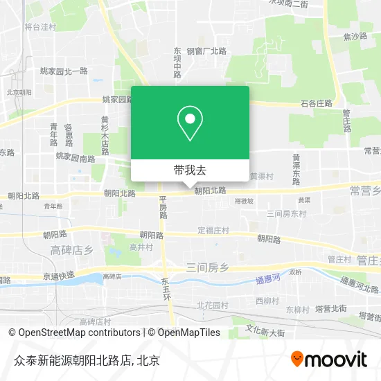 众泰新能源朝阳北路店地图