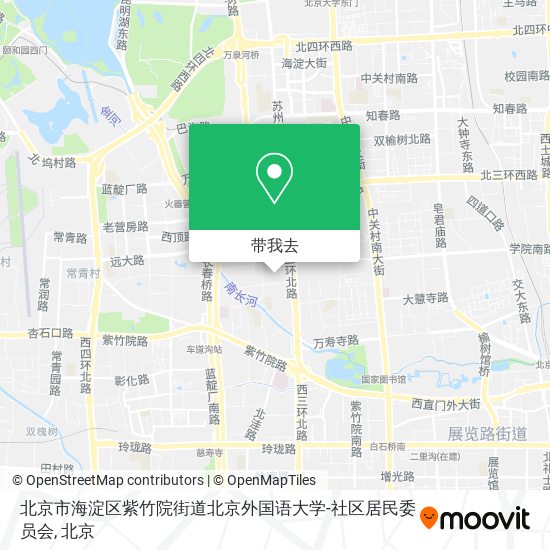 北京市海淀区紫竹院街道北京外国语大学-社区居民委员会地图