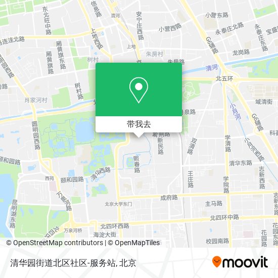 清华园街道北区社区-服务站地图