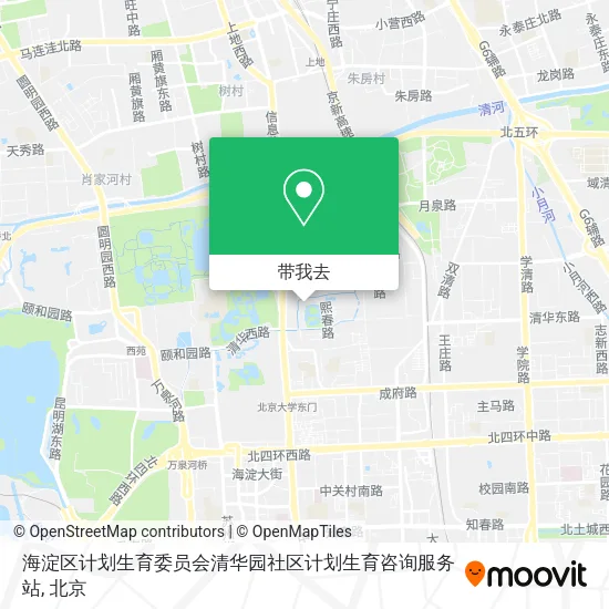 海淀区计划生育委员会清华园社区计划生育咨询服务站地图
