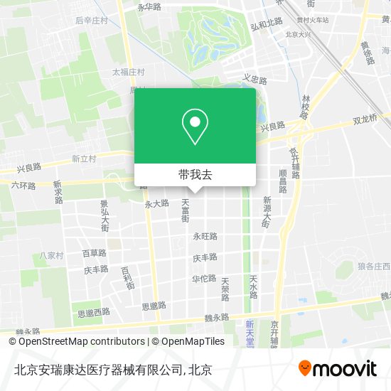 北京安瑞康达医疗器械有限公司地图