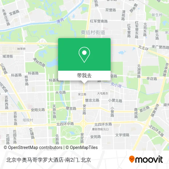 北京中奥马哥孛罗大酒店-南2门地图