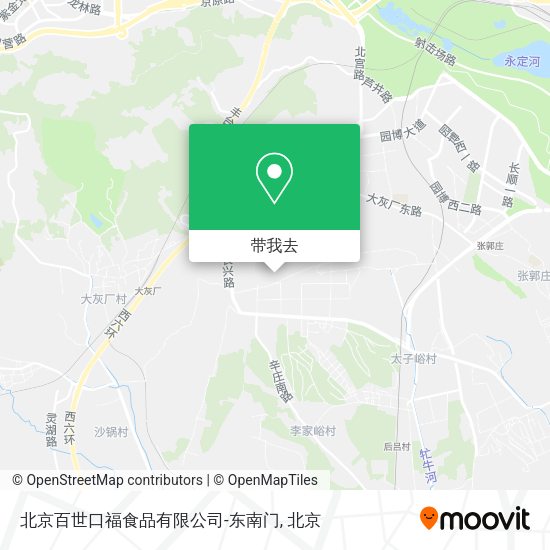北京百世口福食品有限公司-东南门地图