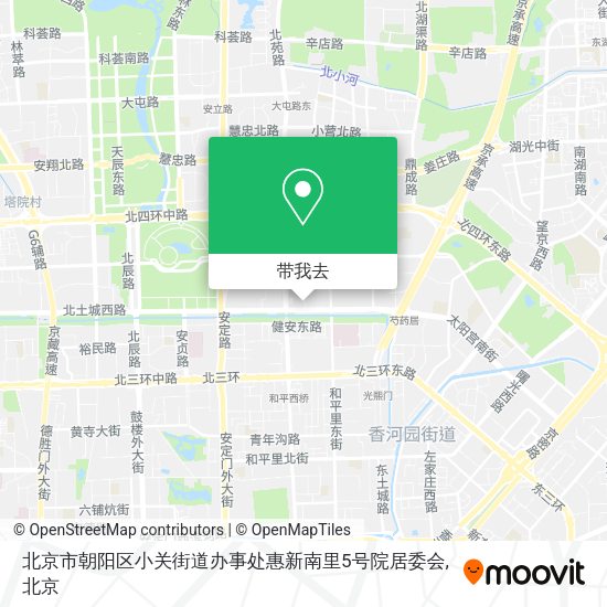 北京市朝阳区小关街道办事处惠新南里5号院居委会地图