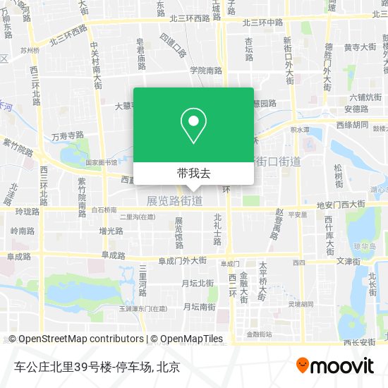 车公庄北里39号楼-停车场地图