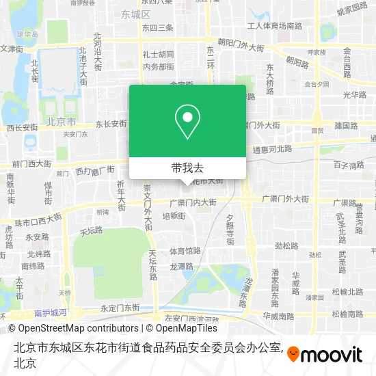 北京市东城区东花市街道食品药品安全委员会办公室地图