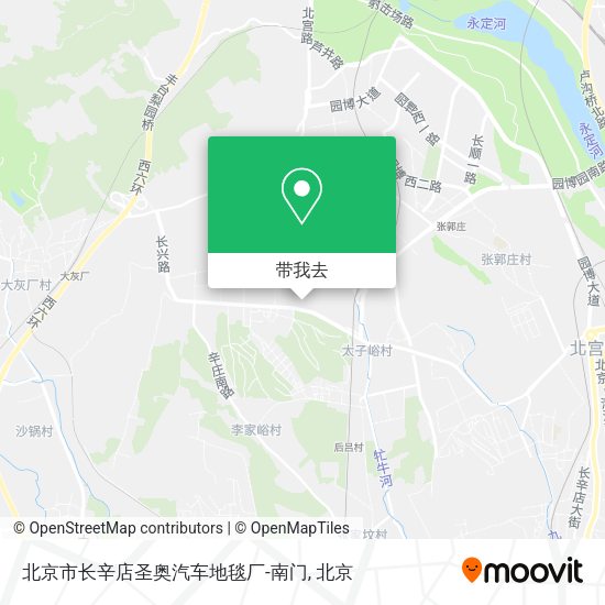 北京市长辛店圣奥汽车地毯厂-南门地图