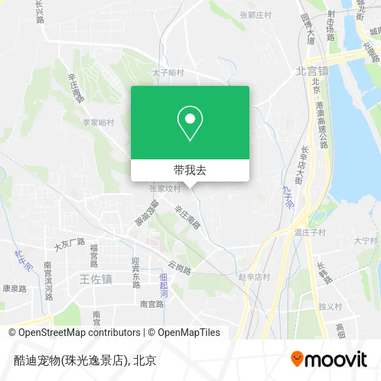 酷迪宠物(珠光逸景店)地图