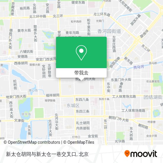 新太仓胡同与新太仓一巷交叉口地图