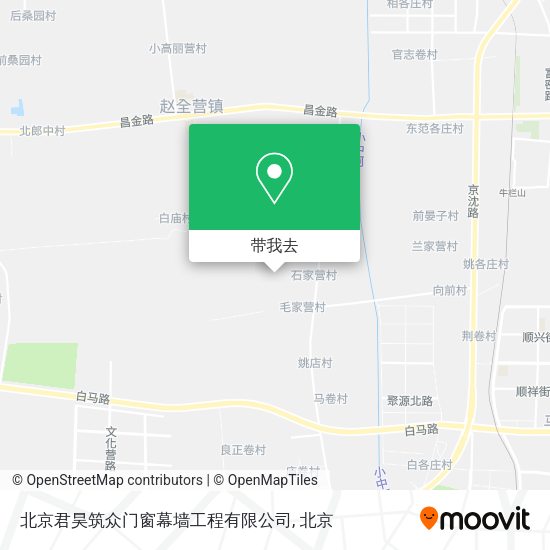 北京君昊筑众门窗幕墙工程有限公司地图