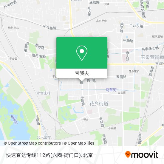 快速直达专线112路(六圈-衙门口)地图