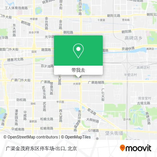 广渠金茂府东区停车场-出口地图