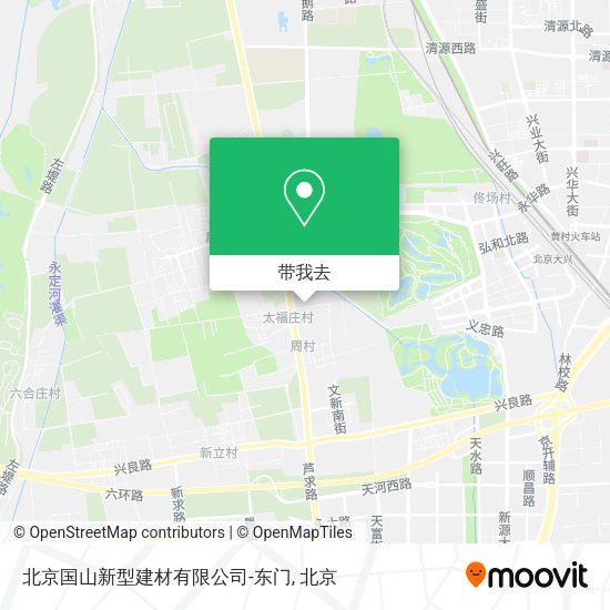 北京国山新型建材有限公司-东门地图