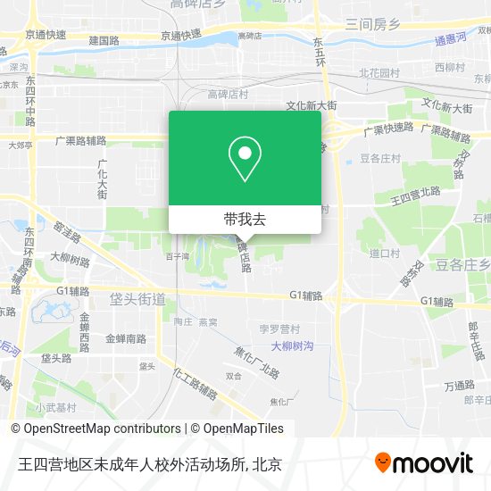 王四营地区未成年人校外活动场所地图
