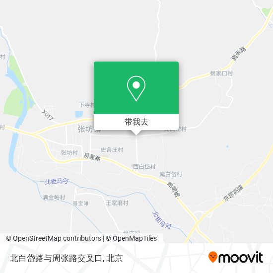 北白岱路与周张路交叉口地图