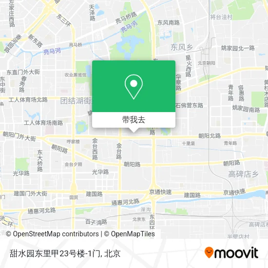 甜水园东里甲23号楼-1门地图