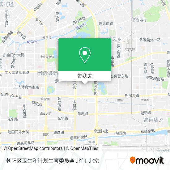 朝阳区卫生和计划生育委员会-北门地图